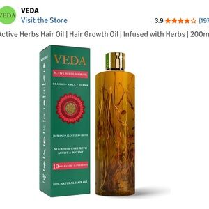 Veda Active Herbs Hair Oil - Green and Brown